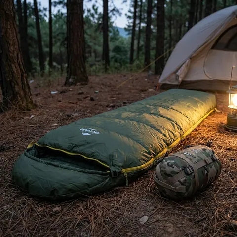 Спальний мішок Naturehike LW180 Mini NH21MSD04, правий, темно-зелений