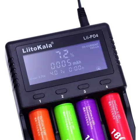 Зарядний пристрій Liitokala Lii-PD4, 4 канала, Ni-Mh/Li-ion/LiFePo4, 220V/12V, LCD, Box — фото 4