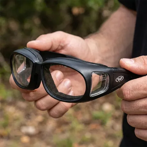 Окуляри захисні з ущільнювачем Global Vision Outfitter (clear) Anti-Fog, прозорі, Чорний — фото 3