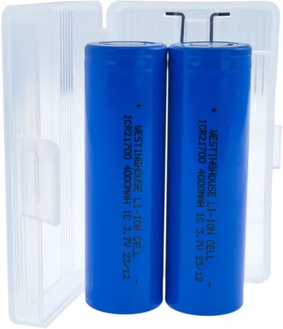 Акумулятори Westinghouse ICR21700 4000 mAh 3.7V Li-ion набір 2 шт у пластиковому боксі 21700 — фото 6