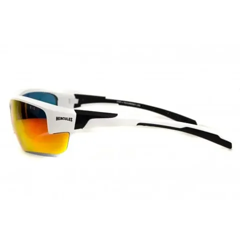 Окуляри захисні Global Vision Hercules-7 White (G-Tech red) дзеркальні червоні в білій оправі, Білий — фото 3