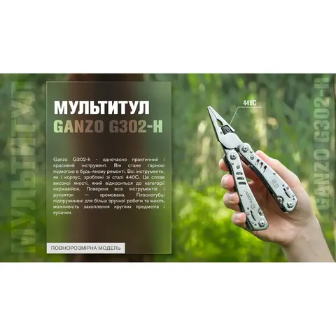 Мультитул Multi Tool Ganzo G302-H — фото 17