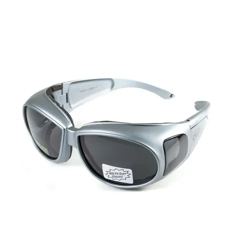 Окуляри захисні з ущільнювачем Global Vision Outfitter Metallic (gray) Anti-Fog, чорні в сірій оправі, Сірий — фото 2
