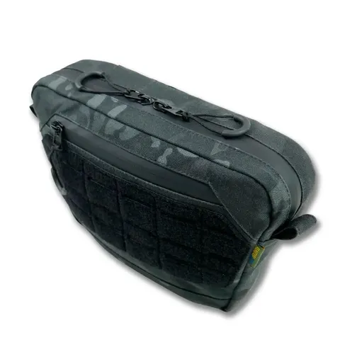 Сумка-напашник M Kiborg з балістичним пакетом 1 клас захисту Militex GU Сordura Black Multicam — фото 4