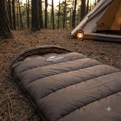 Спальник з капюшоном Naturehike U350S NH20MSD07, (-3°C), правий, коричневий
