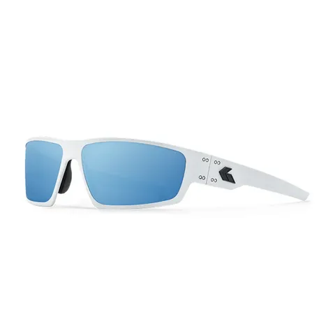 Захисні окуляри Gatorz Warhawk Smoke Optimized Polarized (OPz) w/ Blue Mirror, Frost w/Black Logo GZ-15-550 — фото 2