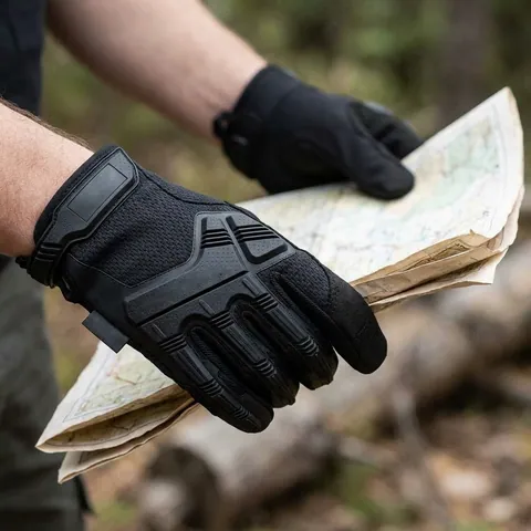Тактичні рукавиці чорні Mechanix — фото 3