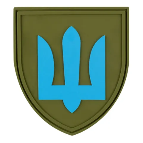 ПВХ Патч (шеврон) "Тризуб" олива — фото 2