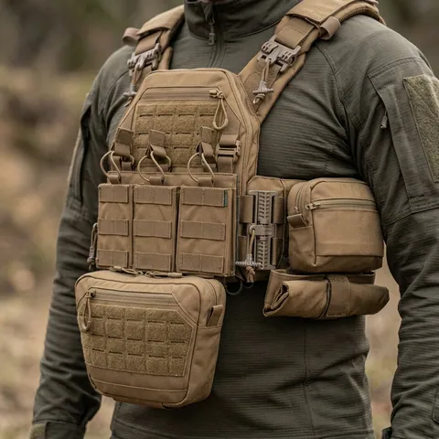 Комплект плитоноска Kiborg GU Gen.2 + 6 підсумків Койот — фото 3