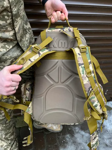 Тактичний рюкзак Molle Assault 55л + (3 органайзери) Мультикам — фото 4