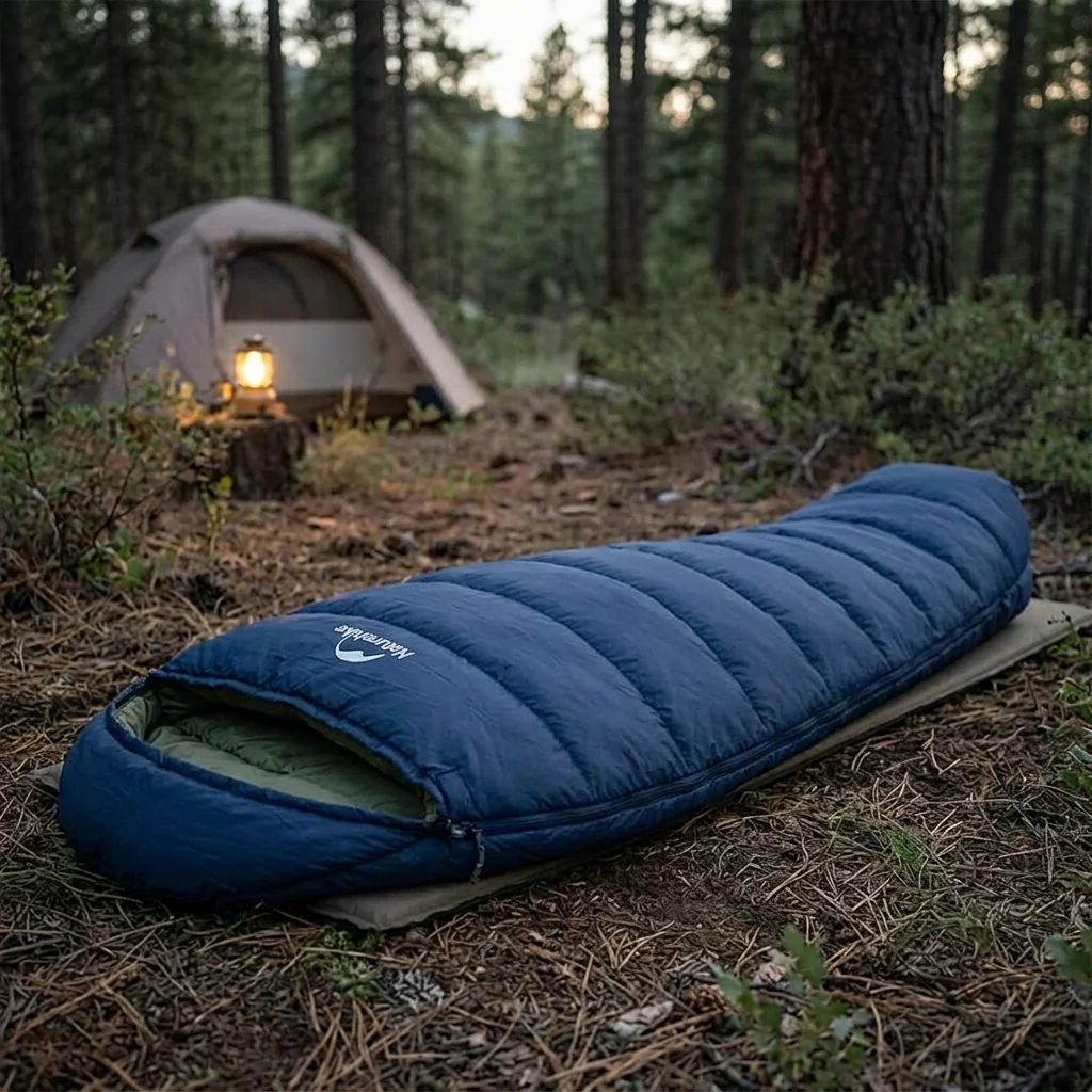 Спальник з капюшоном Naturehike MJ600 CNK2300SD014, темно-блакитний