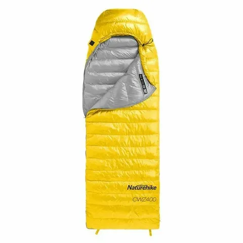 Спальник з натуральним пухом Naturehike CWZ400 NH19W400-Z, (7°C), p-р L, жовтий — фото 2