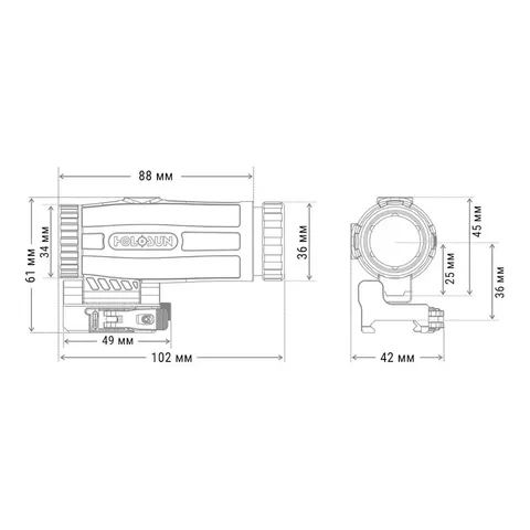 Збільшувач HOLOSUN HM3X 3x magnifier — фото 6
