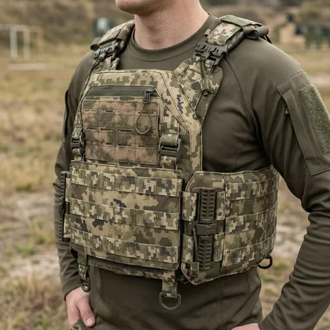 Комплект бронезахисту Kiborg GU gen.2 + плити NIJ IV + пакети Militex 2 класу — Піксель