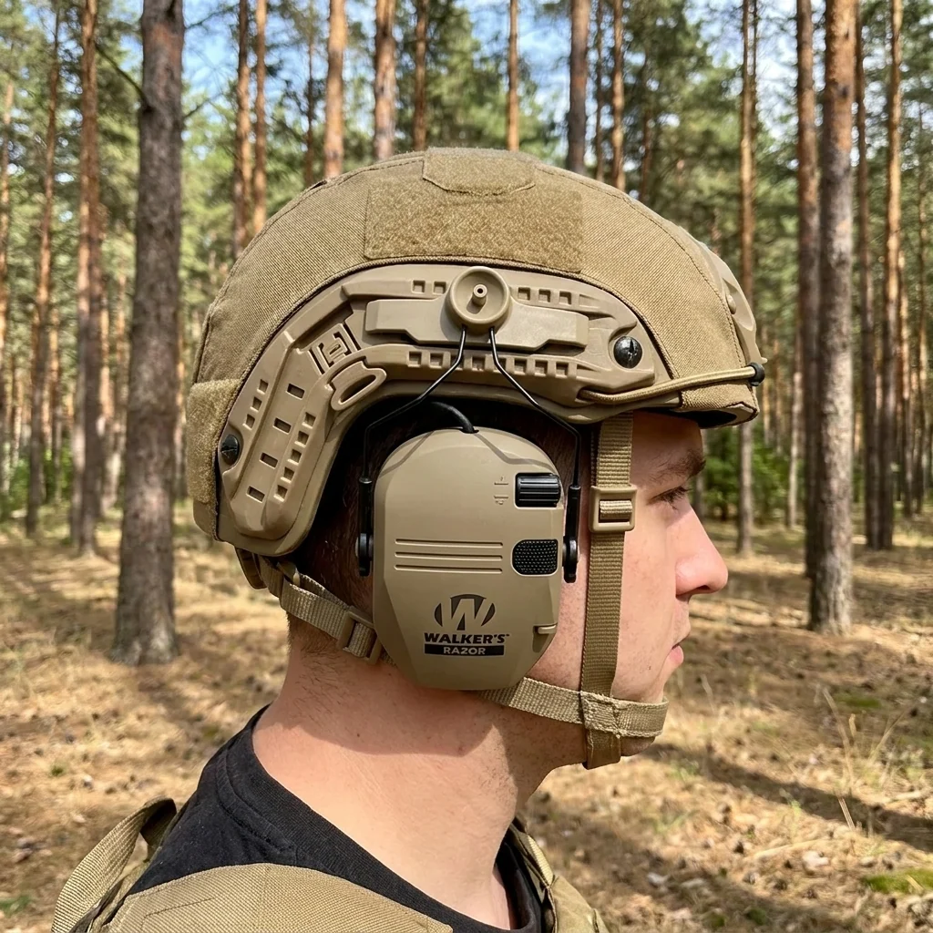 Коромисла для кріплень на навушники Walker's Razor - NeckFlip HELMET RAIL MOUNT KIT (чебурашка) - TAN