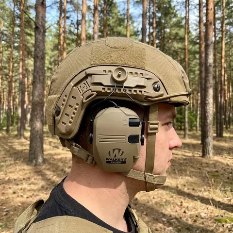 Коромисла для кріплень на навушники Walker's Razor - NeckFlip HELMET RAIL MOUNT KIT (чебурашка) - TAN