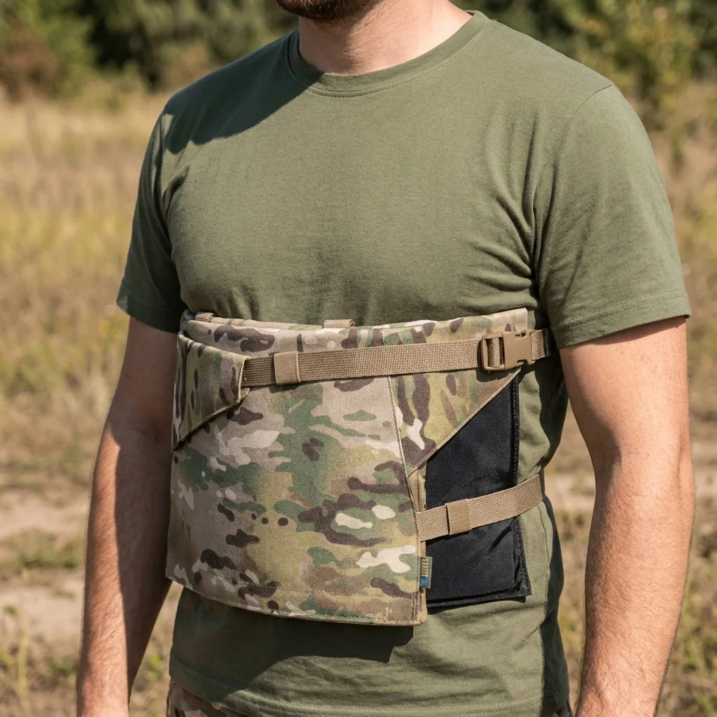 Каремат-сидушка Kiborg з балістичним пакетом 1 клас захисту Militex 20mm Cordura Multicam