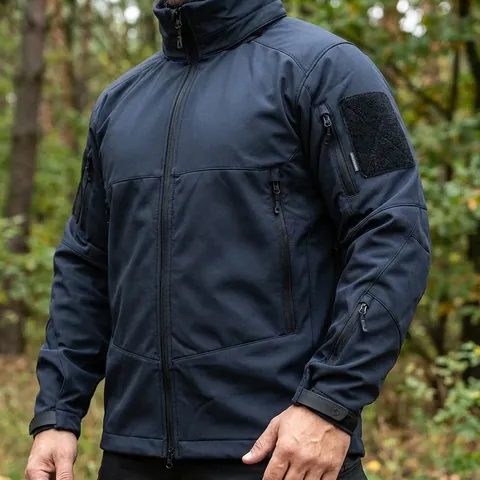 Трьохшарова темно-синя куртка Phantom System з матеріалу SoftShell (7292XL) — фото 3