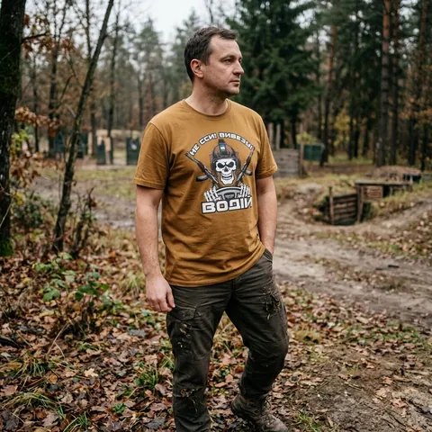 Футболка з принтом Не сси! Вивезу Водій кулір койот
