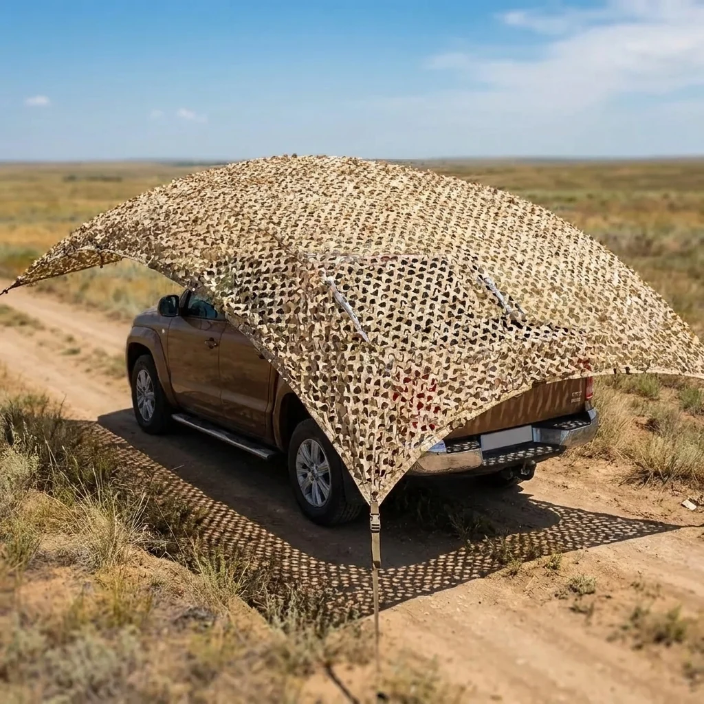 Антидронова маскувальна сітка Militex з основою Дубове листя 2х2,5м (площа 5 кв. м.)