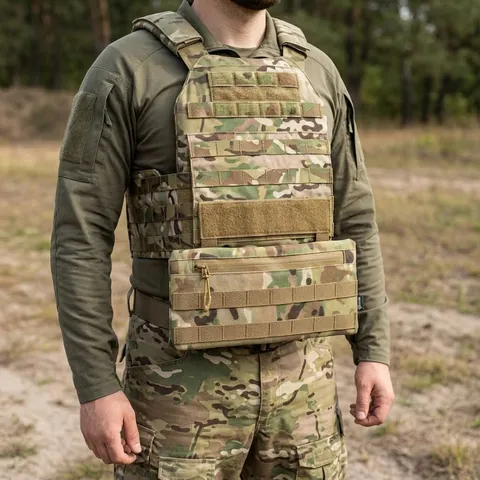 Захист живота (кишківник) Kiborg з балістичним пакетом 1 клас захисту Militex Multicam