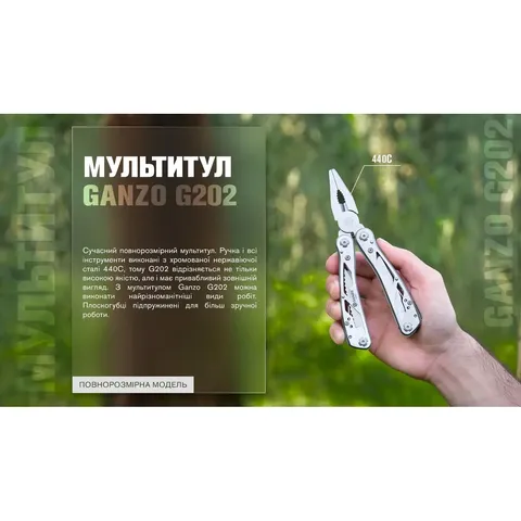 Мультитул Multi Tool Ganzo G202 — фото 9
