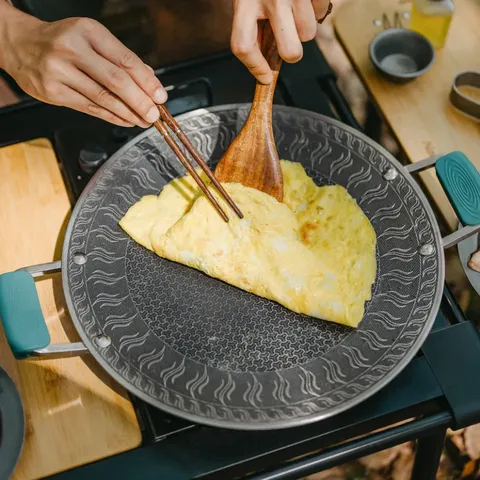 Сковорода з нержавіючої сталі з силіконовими ручками Naturehike CNK2550CF011, 34 х 34 см — фото 8