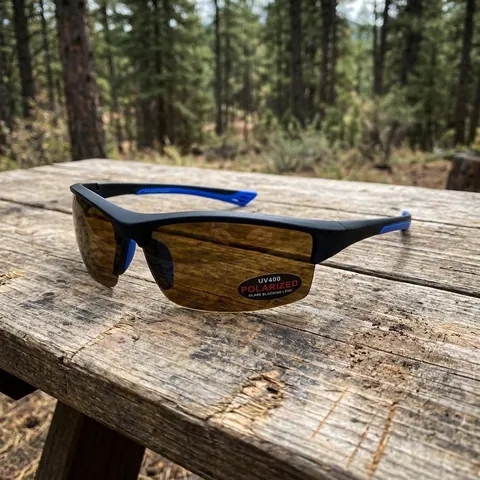 Окуляри поляризаційні BluWater Daytona-1 Polarized (brown), гідрофобні коричневі лінзи (Repelon™), Синій