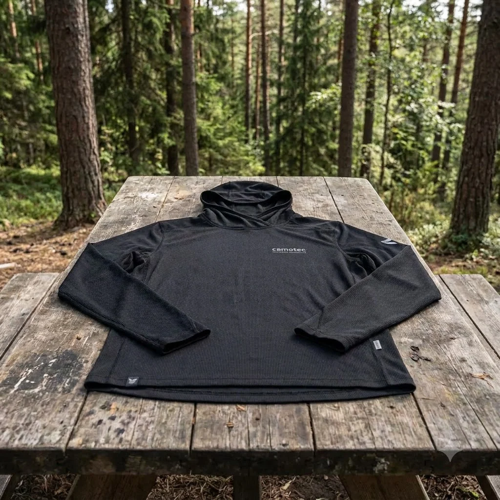 Лонгслів Camotec Chiton Hood CoolPass(чорний)