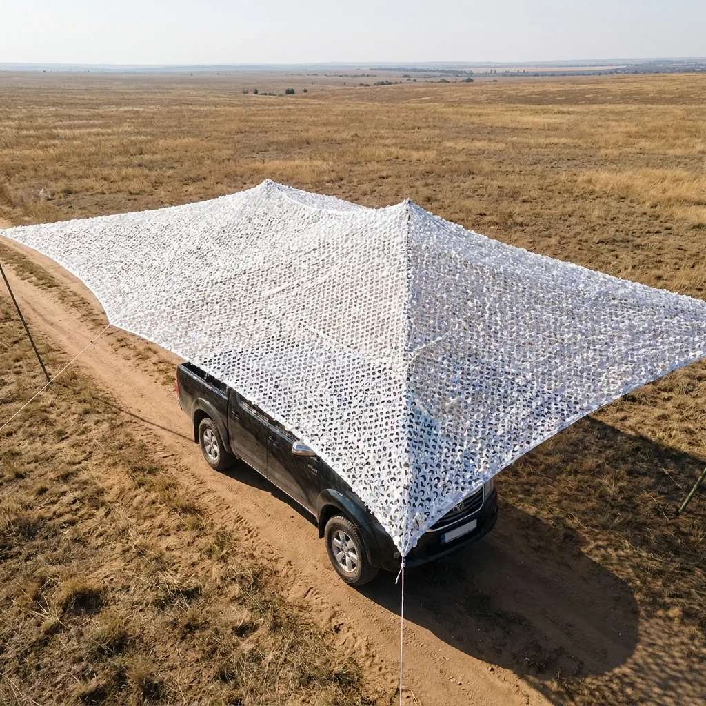 Зимова маскувальна сітка Militex Альпійська клякса 10х20м (площа 200 кв.м.)