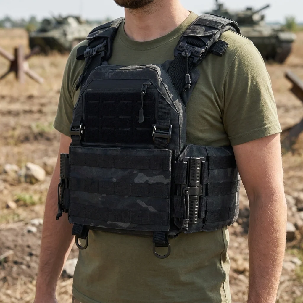 Плитоноска Kiborg Gen.2 Чорний Мультикам з бронеплитами та балістичним захистом