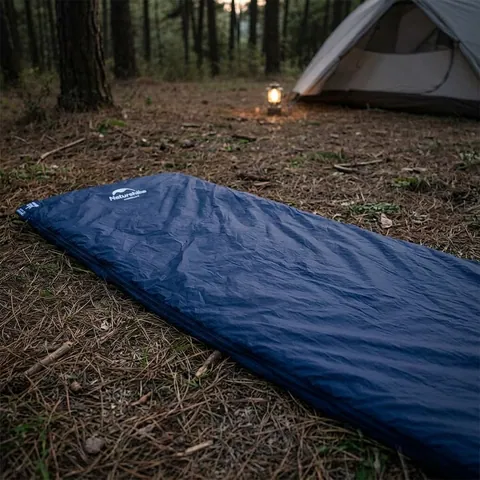 Спальник надлегкий Naturehike LW180 NH21MSD04 лівий, (15°C), p-p М, темно-блакитний