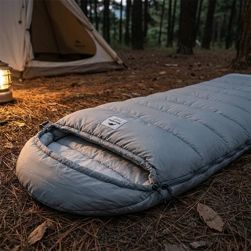 Спальник з капюшоном Naturehike M400 NH20MSD02, (1°C), лівий, сірий
