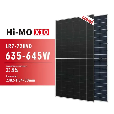 Сонячна панель LONGi Solar Hi MO X10 LR7 72HVD 645W двостороння N Type HPBC 2.0 Glass Glass — фото 2