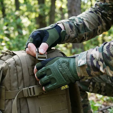 Безпалі рукавиці олива Mechanix MXK-2