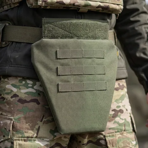 Захист паху (напашник-фартух) Kiborg з балістичним захистом Militex 2 клас Хакі — фото 3