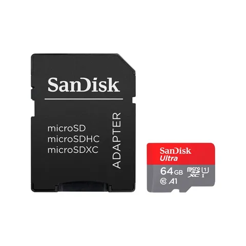 Карта пам’яті SanDisk Ultra 64GB microSDXC UHS-I Class 10 + SD адаптер (SDSQUAB-064G-GN6MA) — фото 2