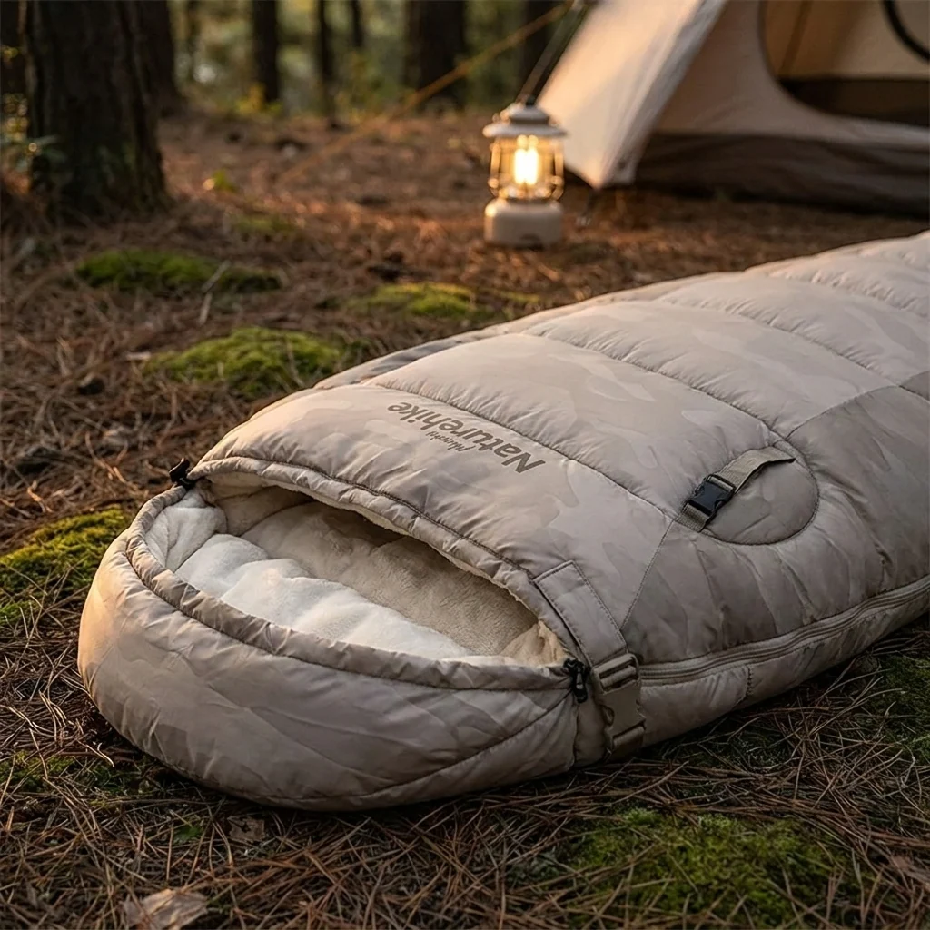 Спальний мішок овальний Naturehike PS200 NH20MSD03, бежевий