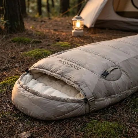 Спальний мішок овальний Naturehike PS200 NH20MSD03, бежевий