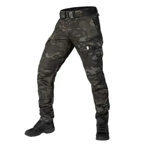 Тактичні штани Герць 2.0 Twill з посиленими колінами та системою кишень, чорний мультикам — фото 2