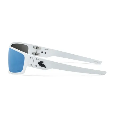 Захисні окуляри Gatorz Warhawk Smoke Optimized Polarized (OPz) w/ Blue Mirror, Frost w/Black Logo GZ-15-550 — фото 4