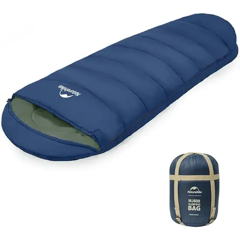Спальник з капюшоном Naturehike MJ600 CNK2300SD014, темно-блакитний — фото 2