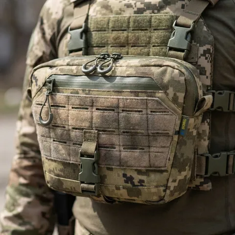 Сумка-напашник XL з балістичним пакетом 1 клас захисту Kiborg GU Сordura Pixel — фото 3