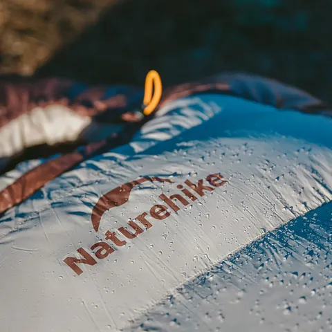 Спальник з натуральним пухом Naturehike Snowbird CNK2550WS014, p-р L, коричневий 400 г — фото 8