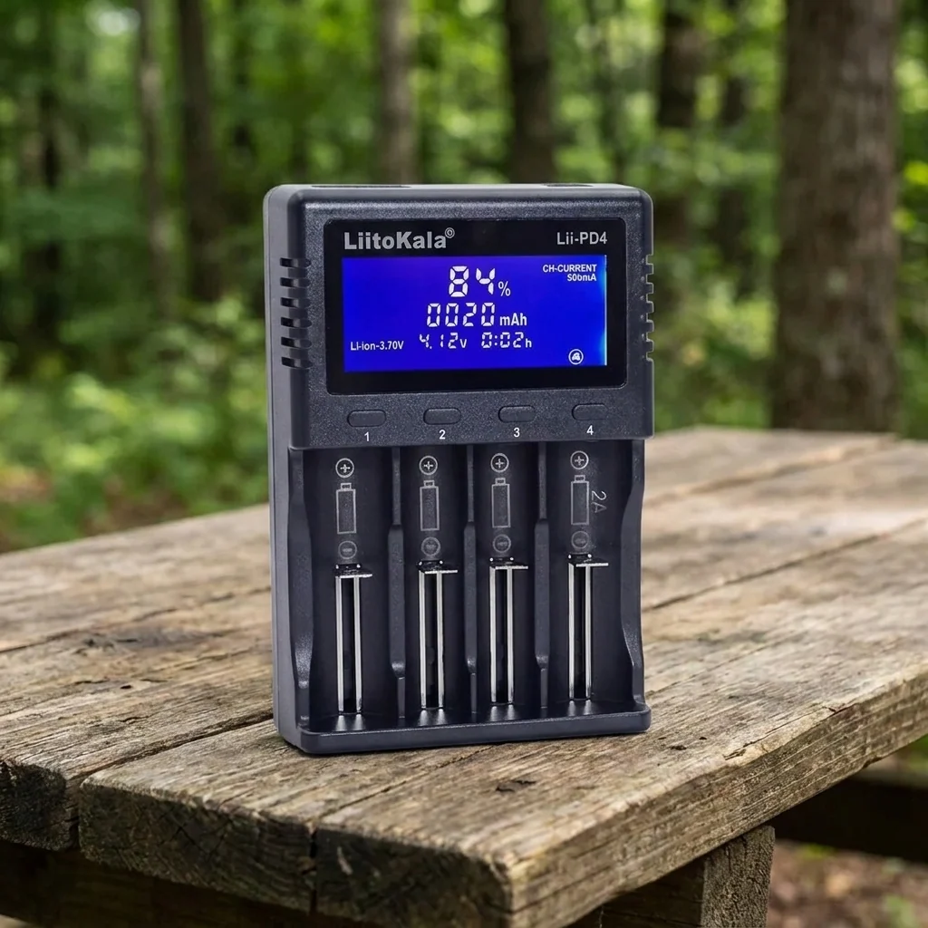 Зарядний пристрій Liitokala Lii-PD4, 4 канала, Ni-Mh/Li-ion/LiFePo4, 220V/12V, LCD, Box