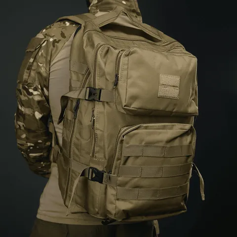 Рюкзак тактичний 30 л з системою MOLLE койот (виробництво Україна) — фото 8