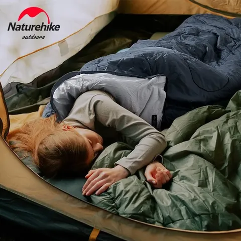 Спальний мішок Naturehike Y150L NH21MSD08, правий, сіро-блакитний — фото 4