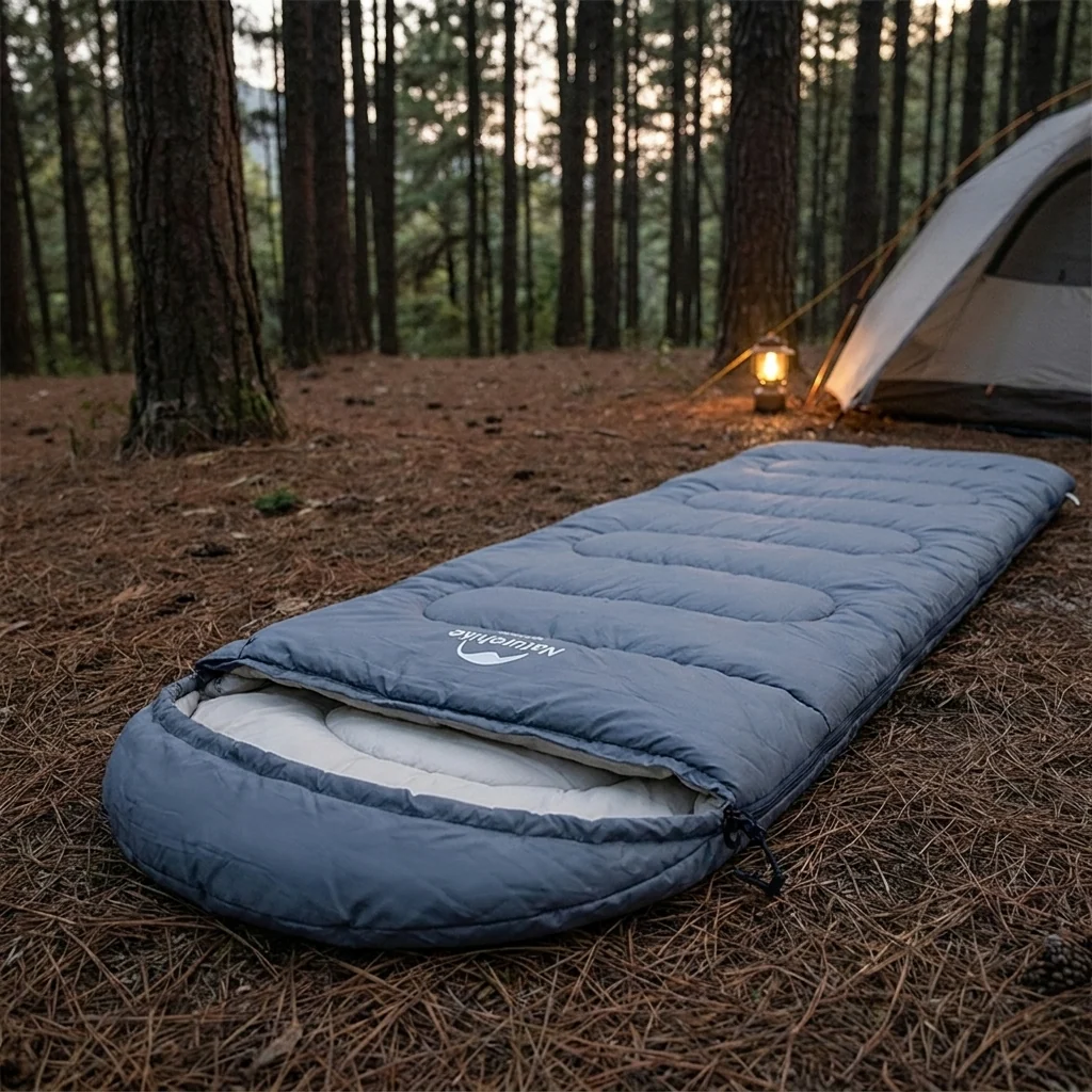 Спальний мішок Naturehike Y150L NH21MSD08, правий, сіро-блакитний