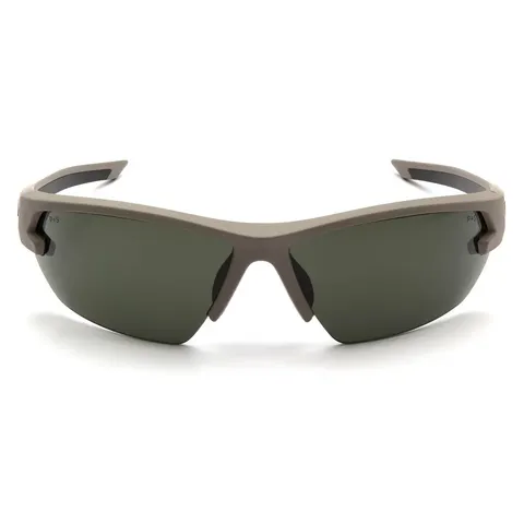 Окуляри захисні Venture Gear Tactical Semtex 2.0 Tan (forest gray) Anti-Fog, чорно-зелені в пісочній оправі, Коричневий — фото 4