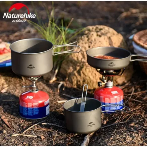 Каструля титанова зі складною ручкою 1300 мл Naturehike NH18T202-B — фото 7